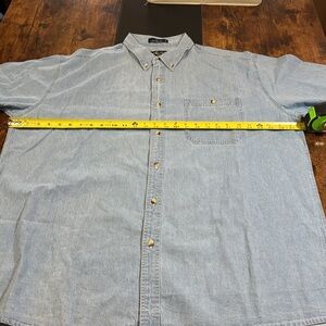 Lunapier Blue Casual Button Down Shirt Lightweight Short Sleeves